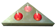 triangular candle holder