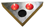 triangular candle holder
