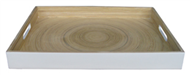 White color bamboo tray, eco-friendly handicraft product