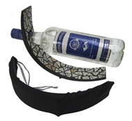 wine bottle holder with fabric sock