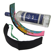 wine bottle holder with fabric sock