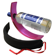 wine bottle holder with fabric sock