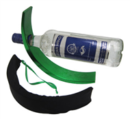 wine bottle holder with fabric sock