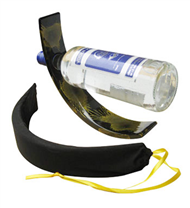wine bottle holder with fabric sock