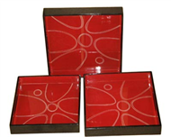 set of 3 square trays