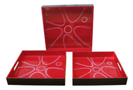 set of 3 square trays