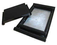 set of 3 trays with hole handle