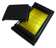 set of 3 trays with hole handle