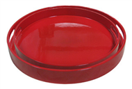 set of 2 round trays