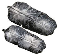 set of 2 banana leaf trays