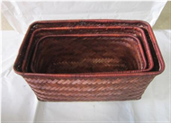 set 3 of bamboo baskets