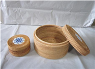 set 2 of rattan vase