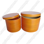 set of 3 bamboo round boxes