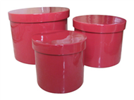 set of 3 bamboo round boxes