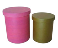 set of 2 bamboo round boxes