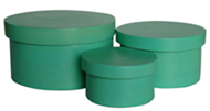 set of 3 bamboo round boxes