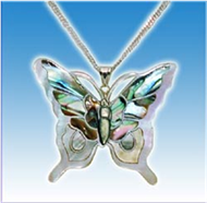 Colorful butterfly necklace