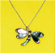 Colorful dragonfly necklace