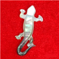 Blacklip lizard necklace