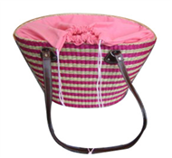 Vietnam Sedge handbag with leatherette handles