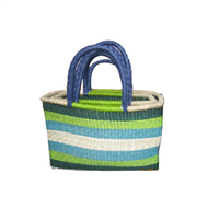 Vietnam Sedge bag with leatherete handles set 3