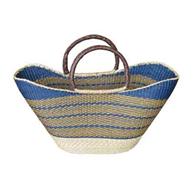 Vietnam Sedge handbag with leatherette handles