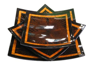 Set of 3 square dishes