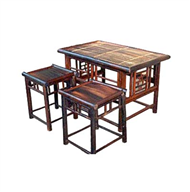 set of table & 2 stools