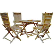 set of foldaway table & 4 chairs