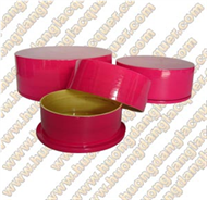 set of 3 bamboo round boxes