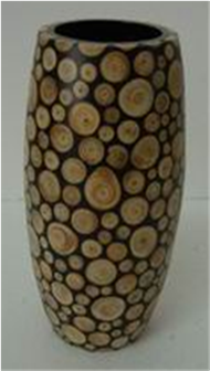 vase with incrusted bamboo
