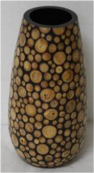 vase with incrusted bamboo