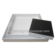 set of 3 lacquer trays