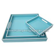 set of 3 lacquer trays
