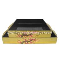 set of 2 lacquer trays