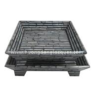 set of 2 lacquer trays